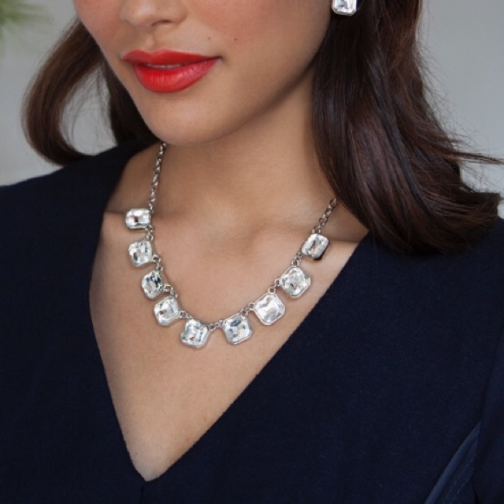 Chloe + Isabel Square-Cut Crystal Necklace